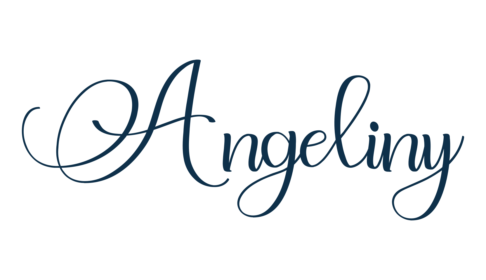 Angeliny, script calligraphy fancy decorative font preview