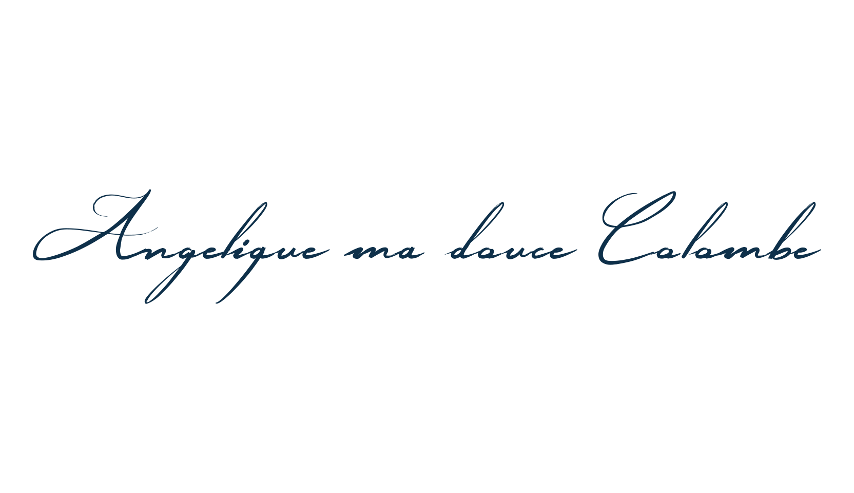 Angelique ma douce Colombe, script calligraphy fancy decorative font preview