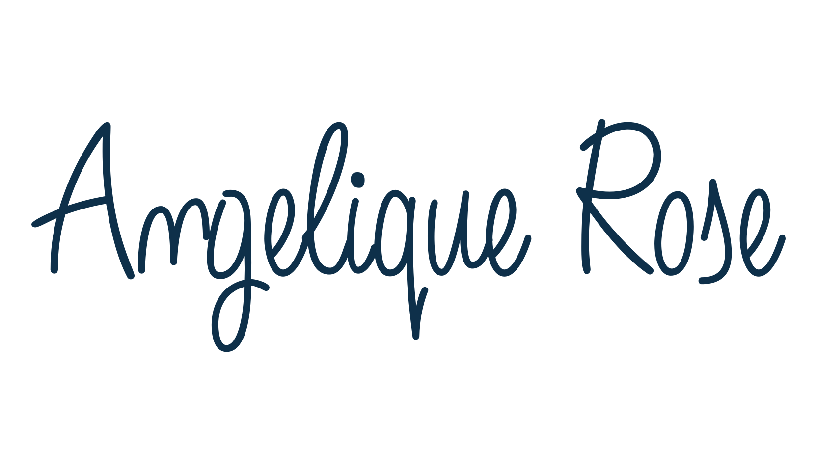 Angelique Rose, handwriting font preview