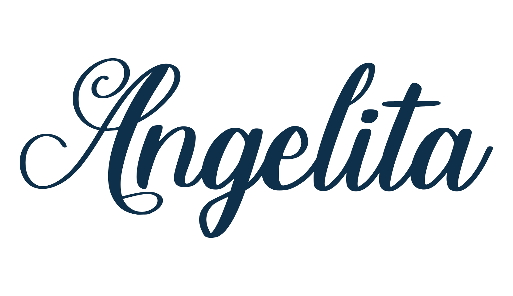 Angelita, script calligraphy fancy decorative font preview