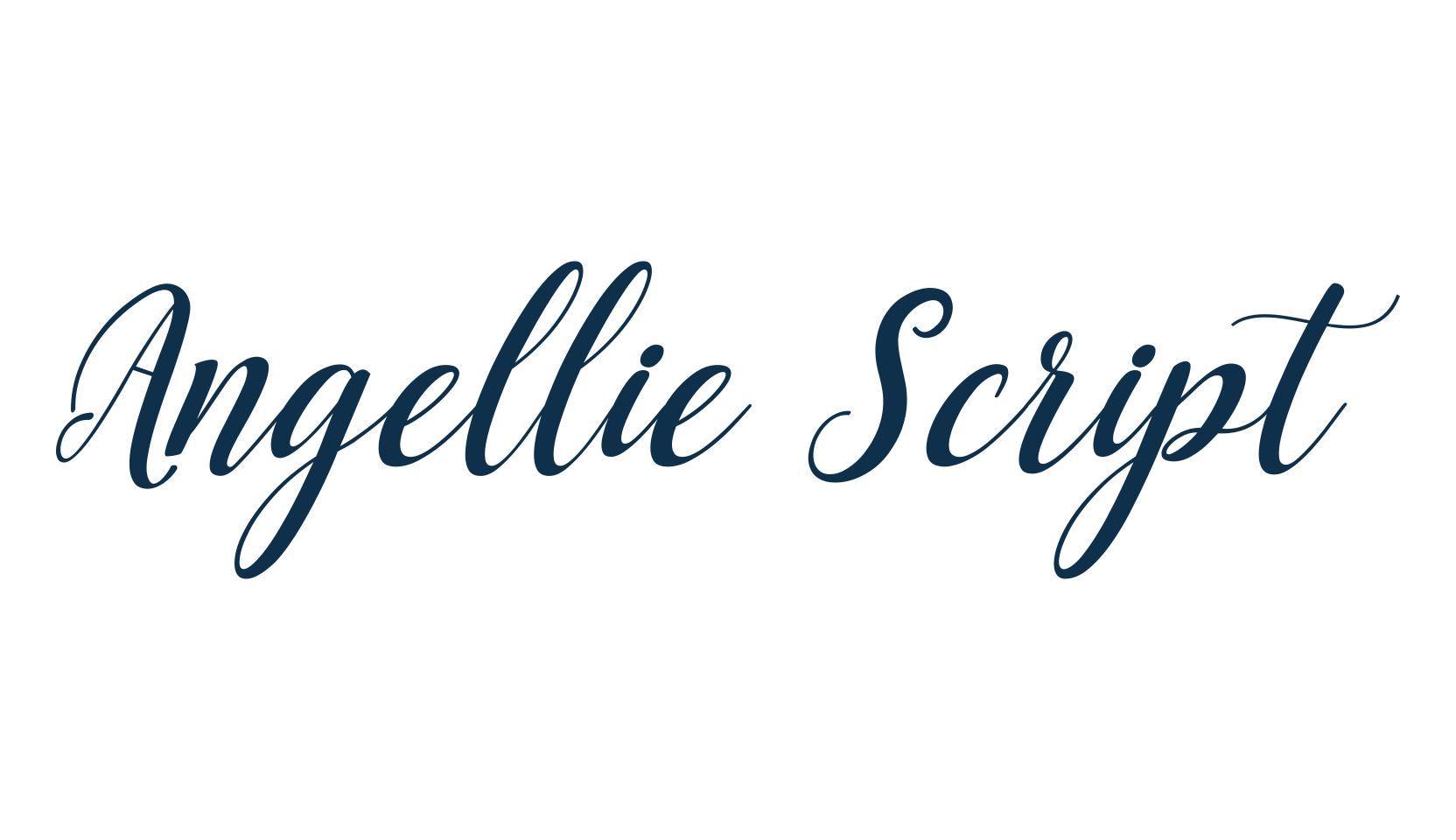 Angellie Script, calligraphy font preview