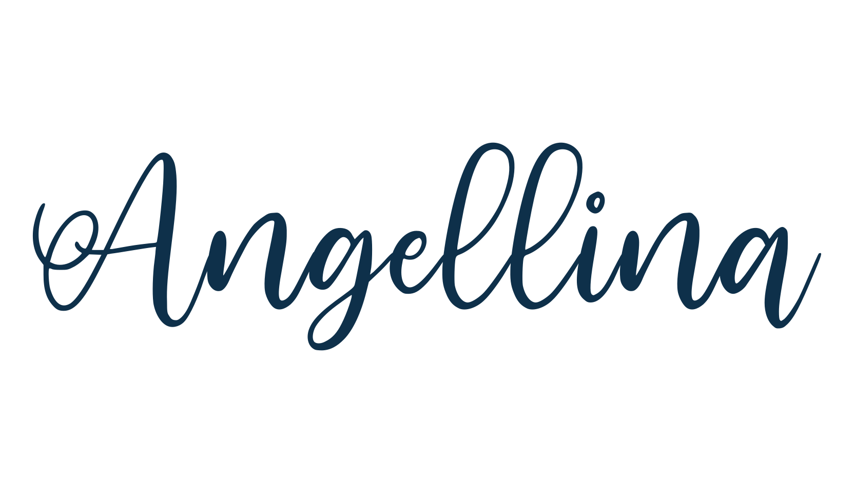 Angellina, script calligraphy fancy decorative font preview