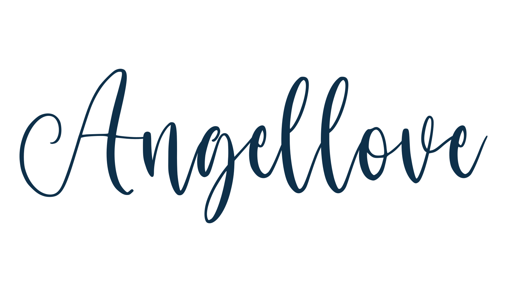 Angellove, calligraphy font preview