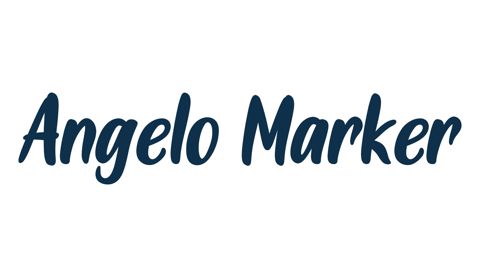 Angelo Marker, brush font preview