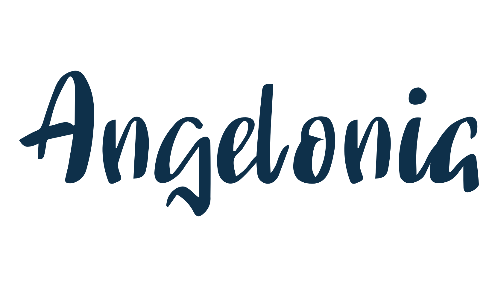 Angelonia, script handwritten fancy decorative calligraphy font preview