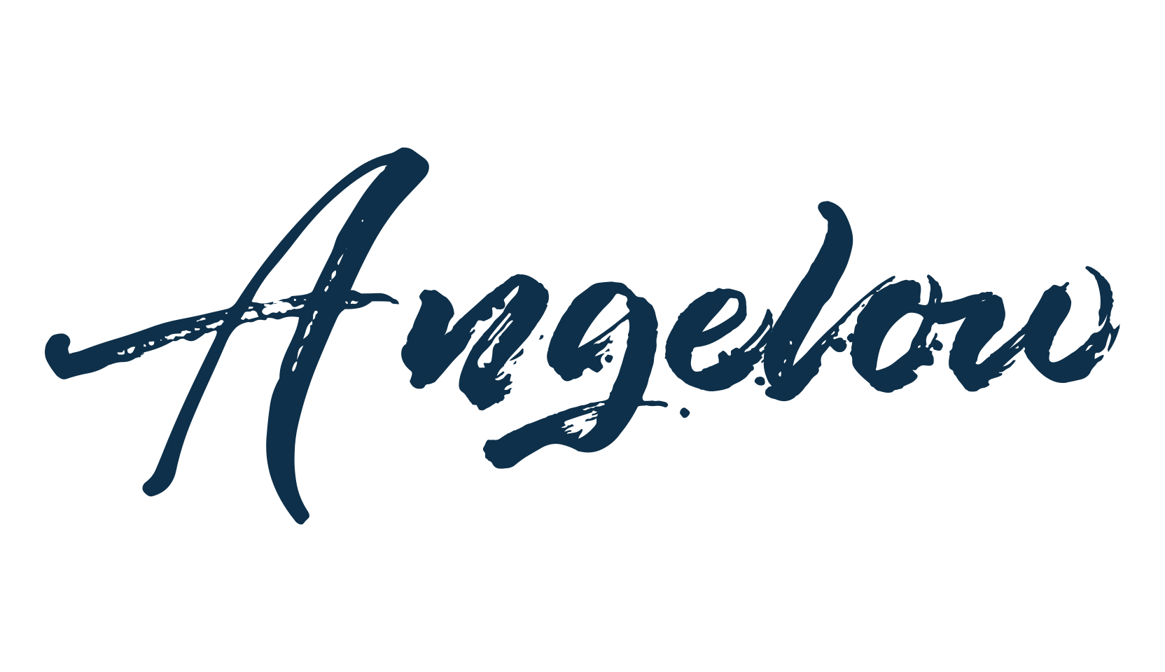 Angelow, brush font preview