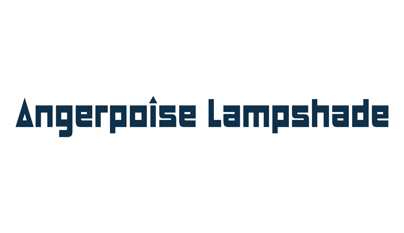 Angerpoise Lampshade, fancy various techno sci-fi font preview