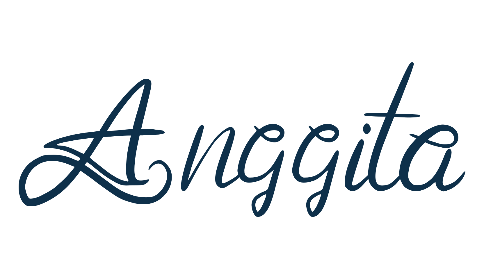 Anggita, script calligraphy fancy decorative font preview