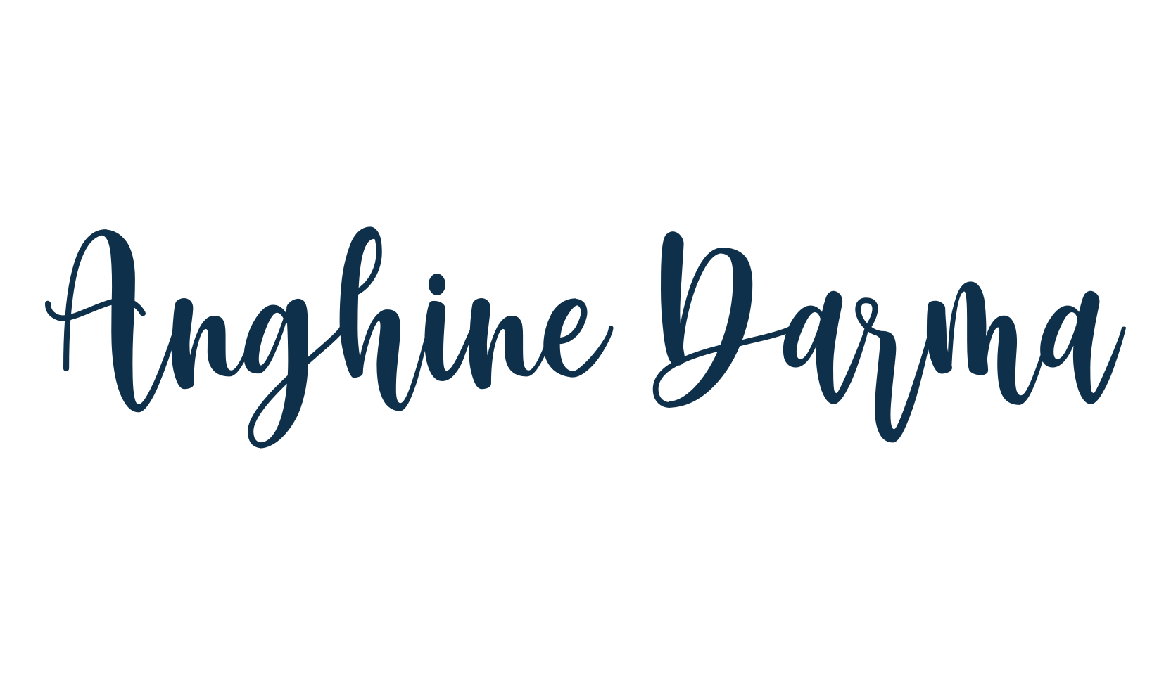 Anghine Darma, script calligraphy fancy decorative font preview