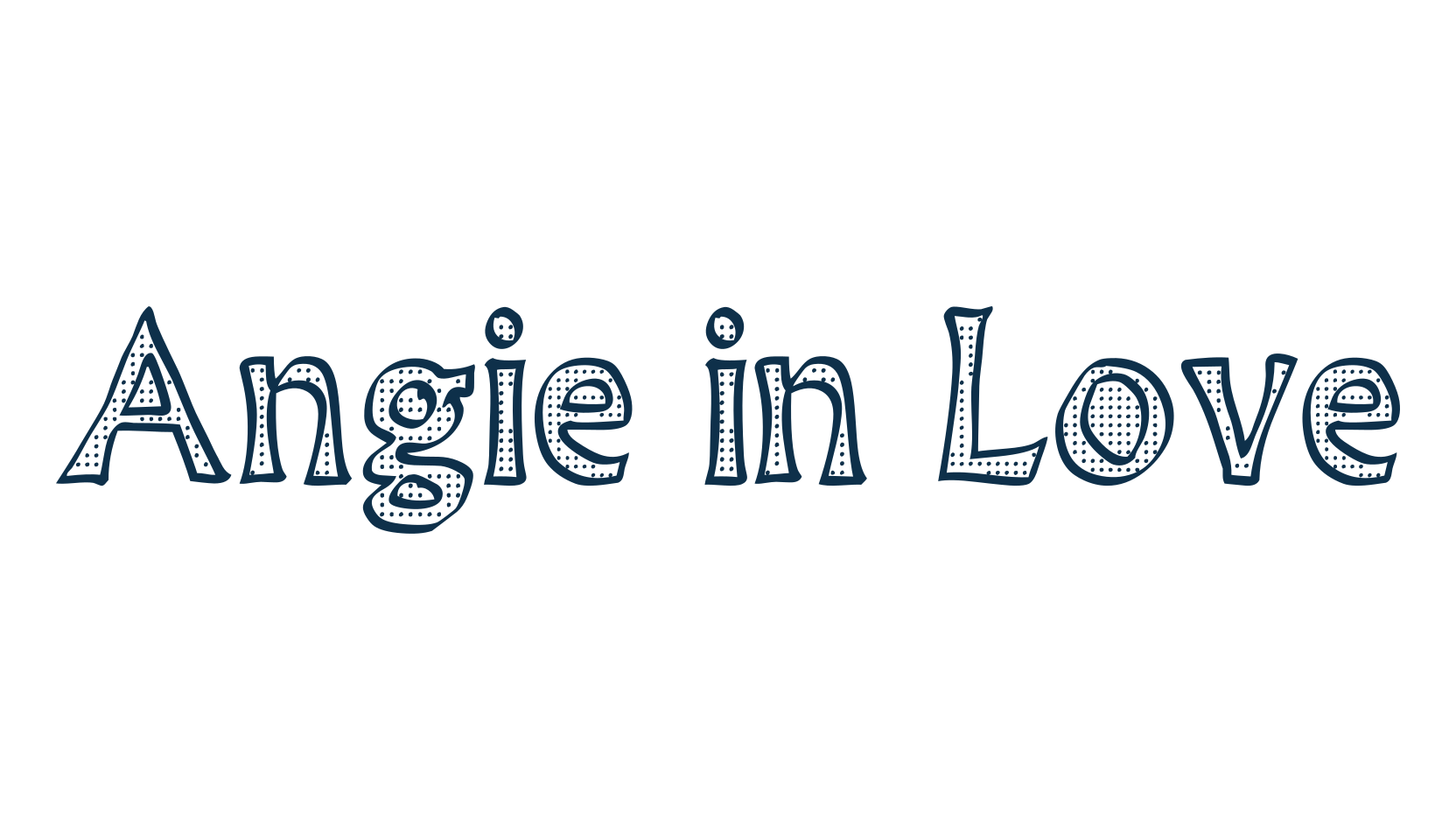 Angie in Love, fancy various decorative font preview