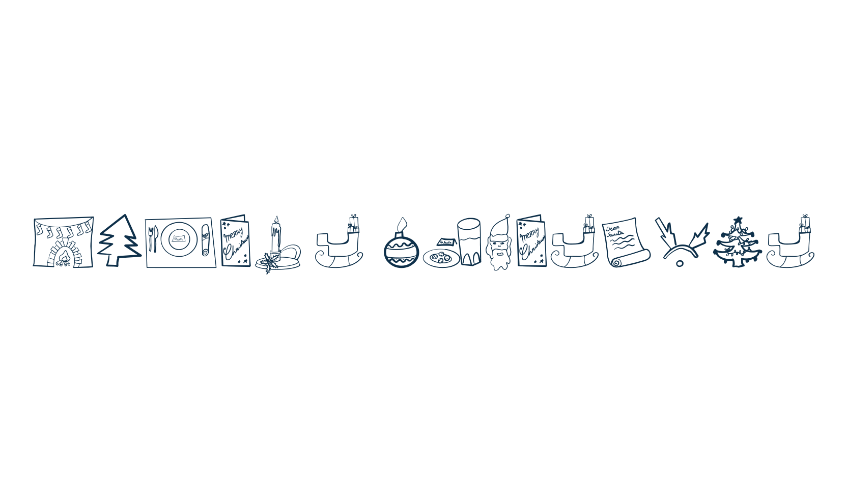 Angie's Christmas, fancy decorative font preview