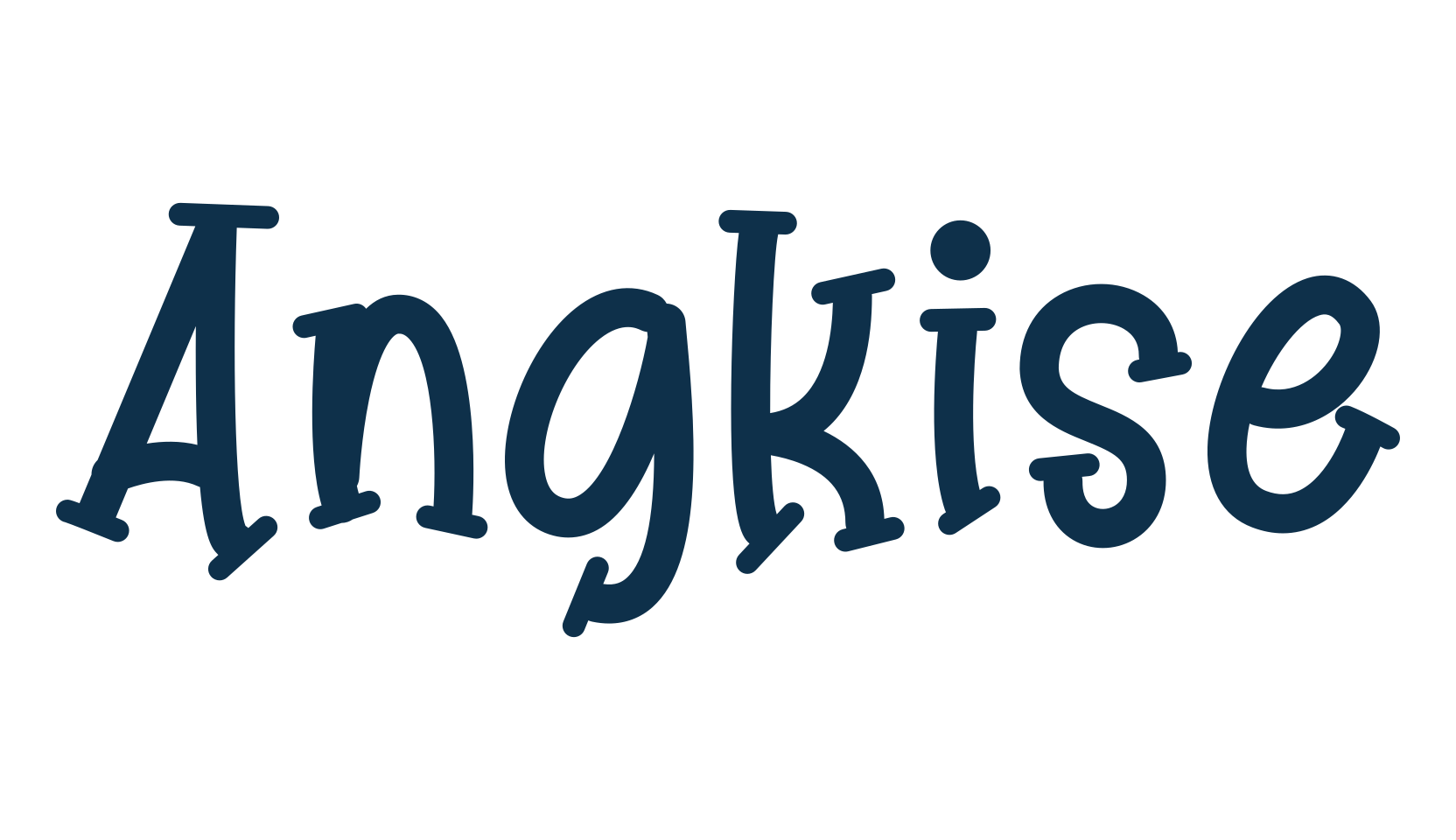 Angkise, cartoon font preview