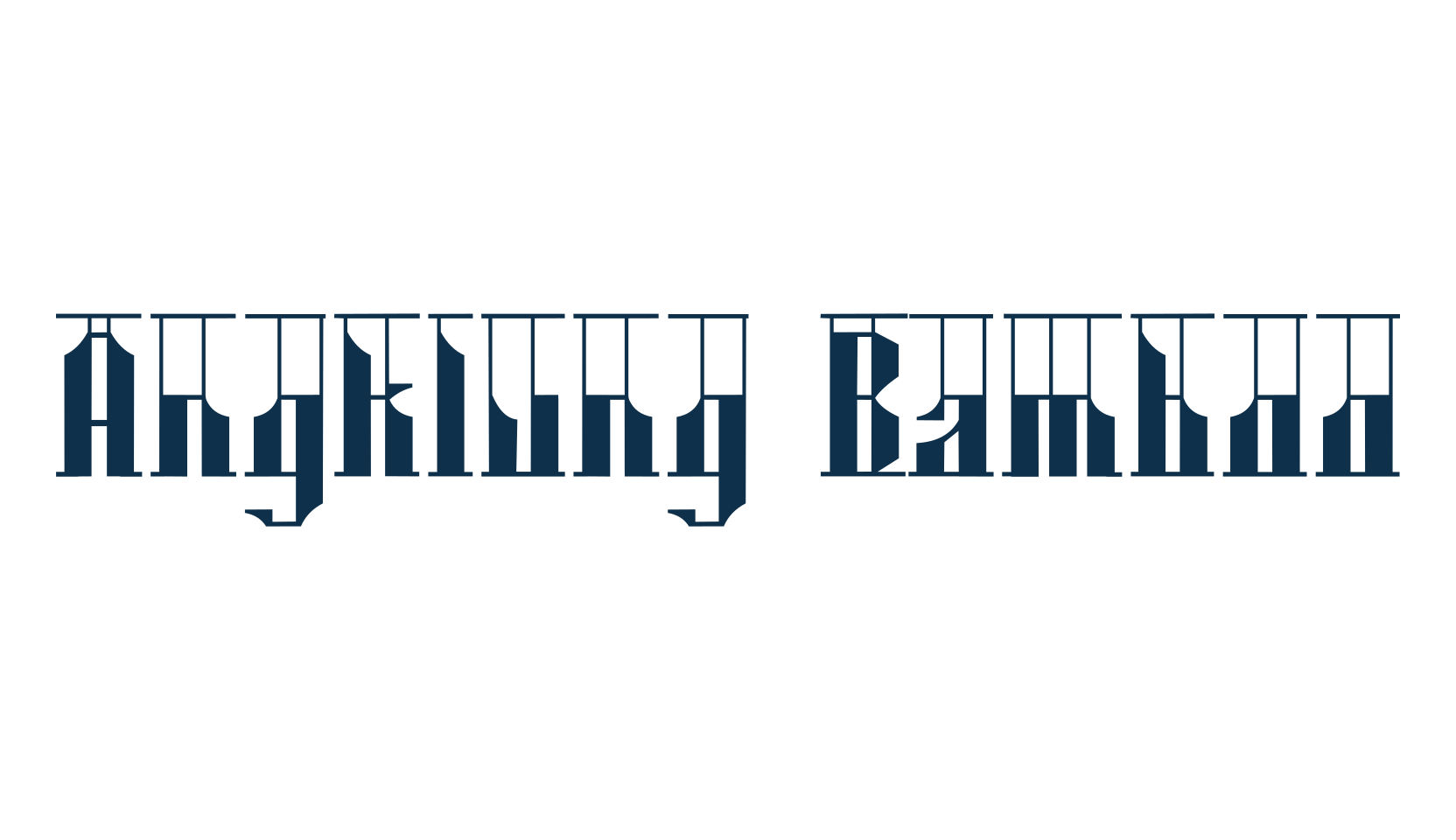 Angklung Bamboo, fancy decorative font preview