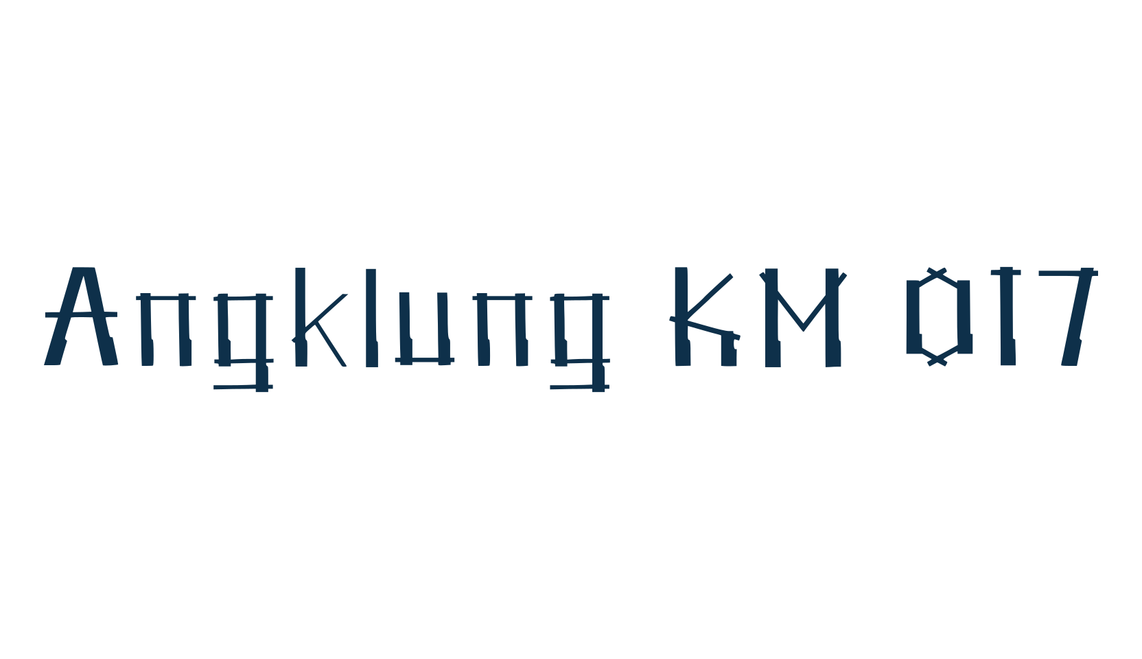 Angklung KM 017, fancy decorative font preview