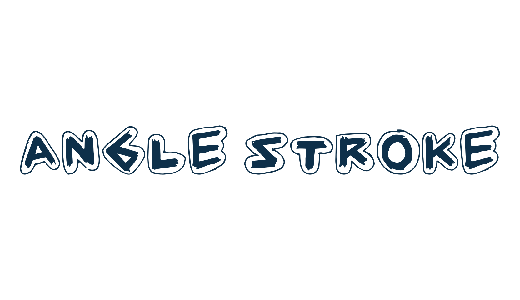 Angle Stroke, cartoon font preview
