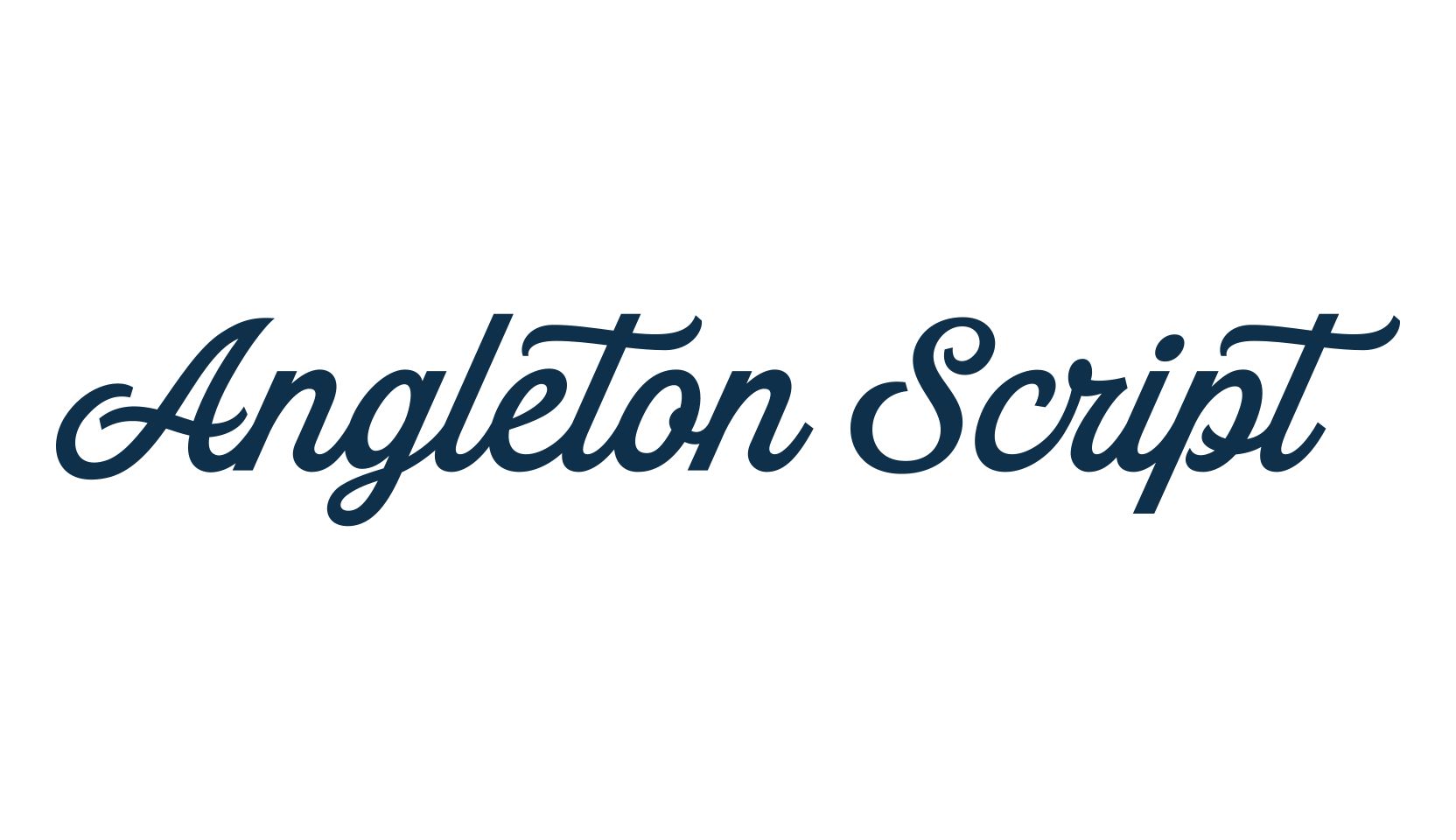 Angleton Script, fancy various decorative script calligraphy font preview