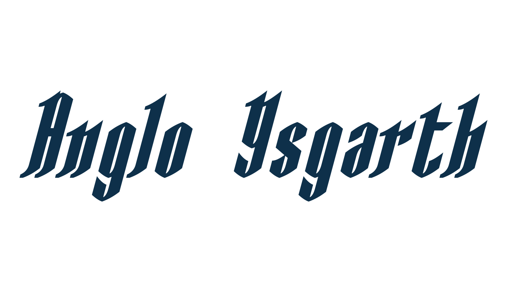 Anglo Ysgarth, modern font preview