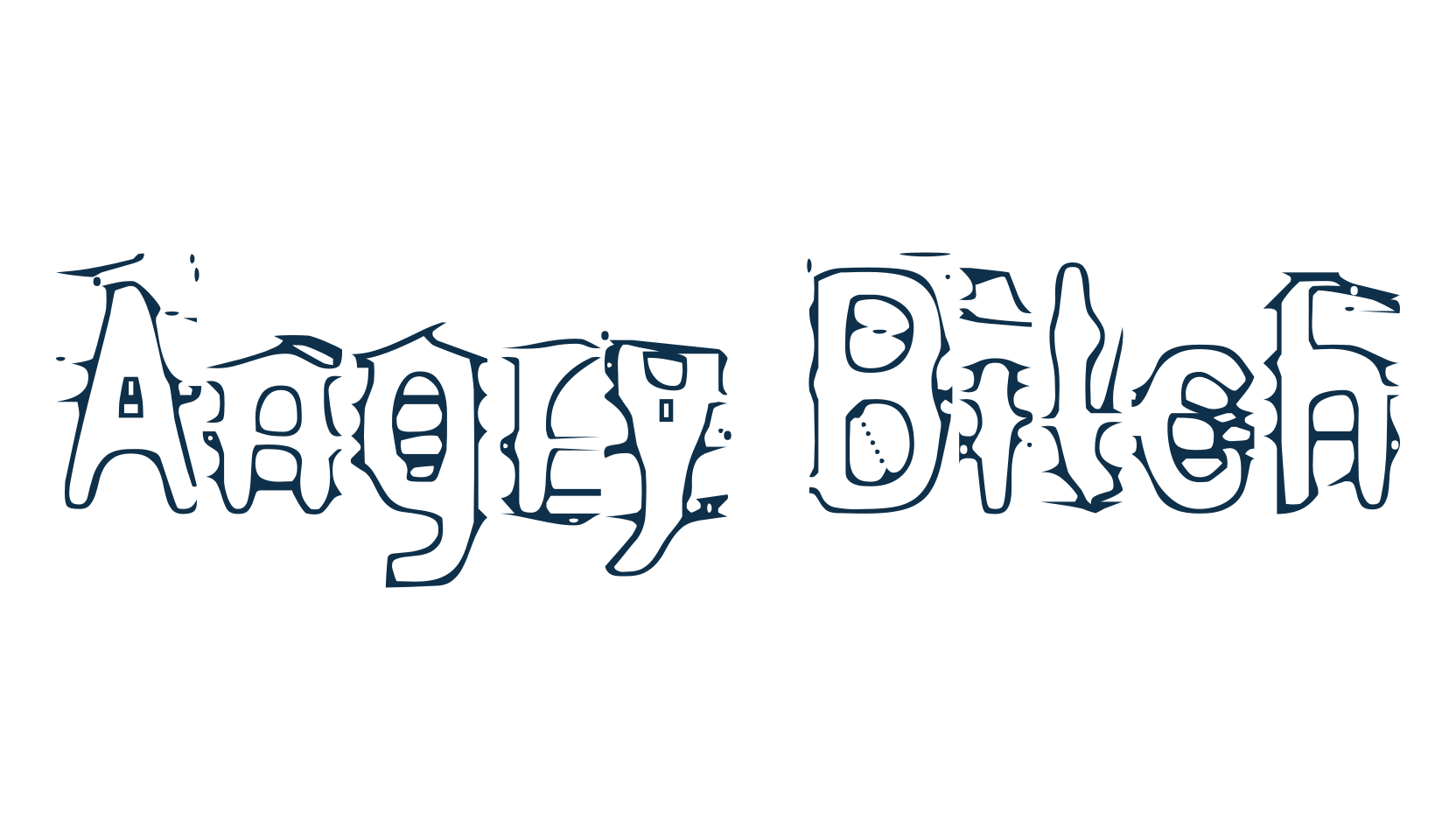 Angry Bitch, fancy destroy decorative font preview