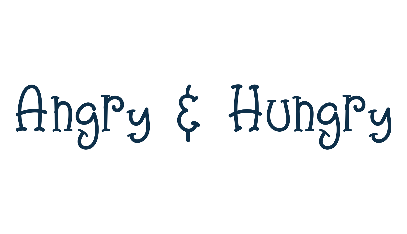 Angry & Hungry, cartoon font preview