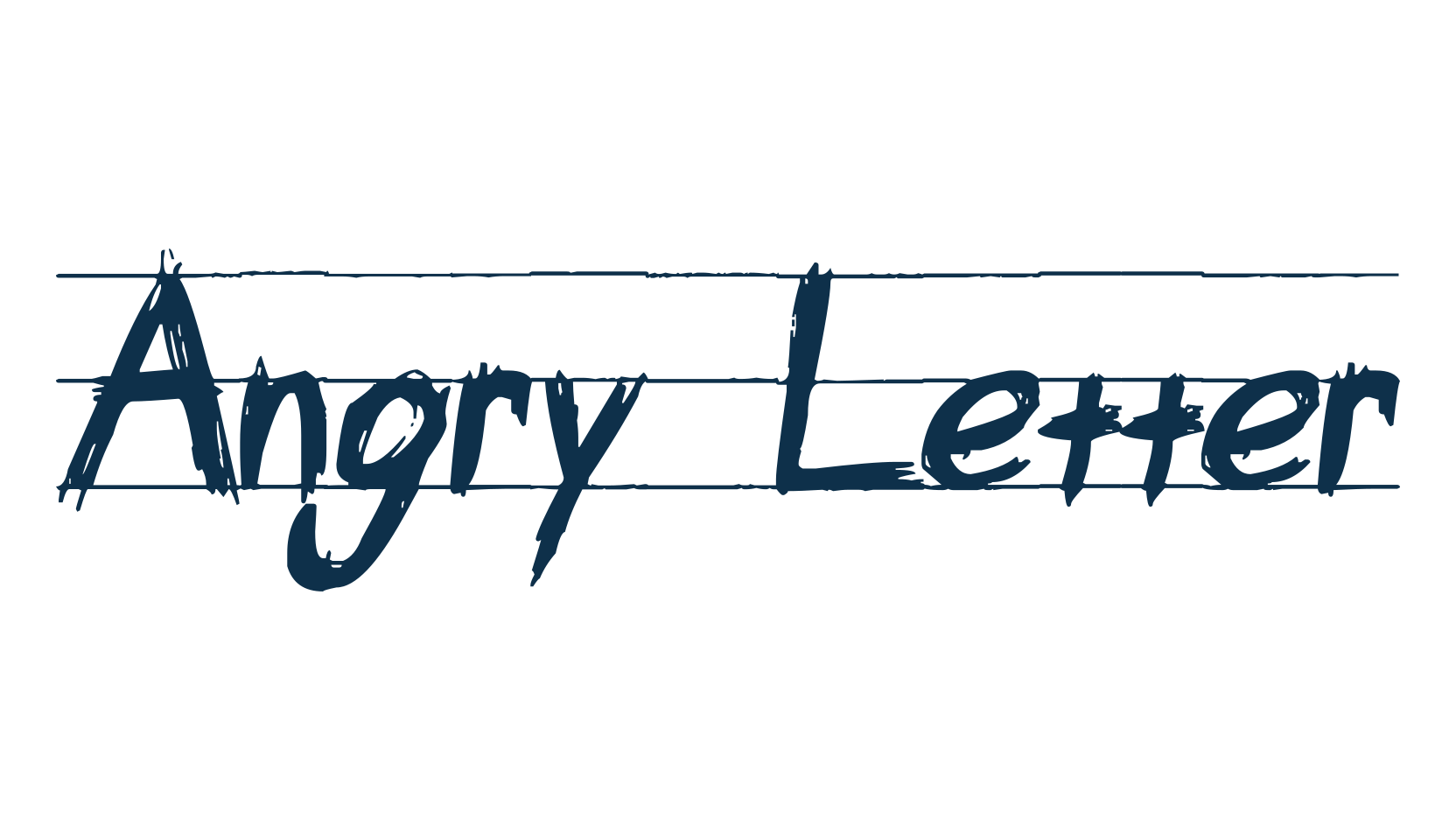 Angry Letter, trash font preview