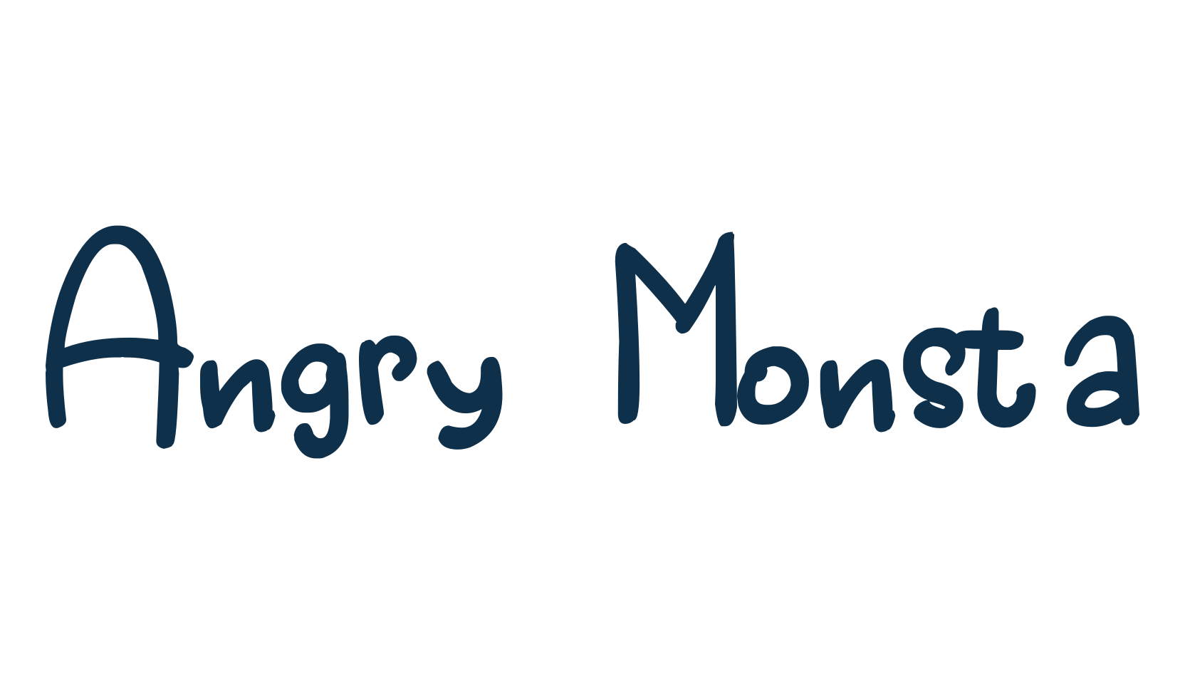 Angry Monsta, script handwritten fancy decorative calligraphy font preview