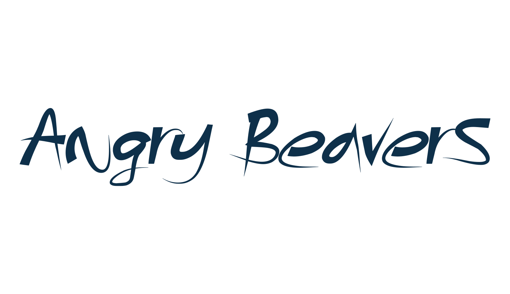 Angry Beavers, script brush fancy decorative calligraphy font preview
