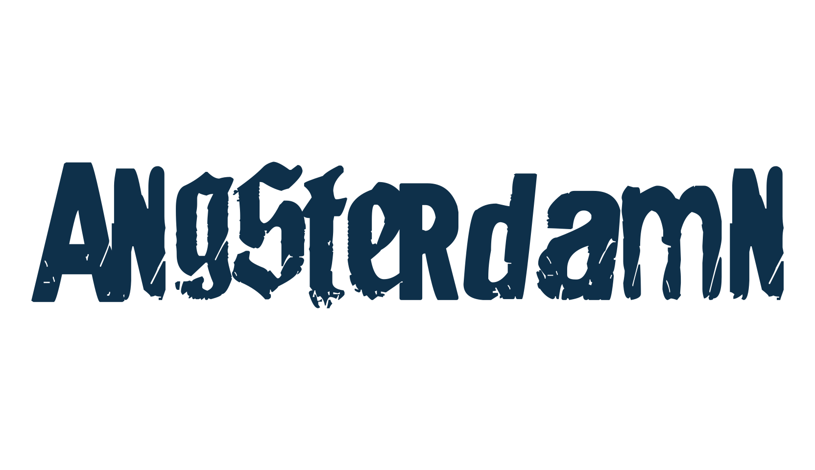 Angsterdamn, fancy destroy decorative font preview