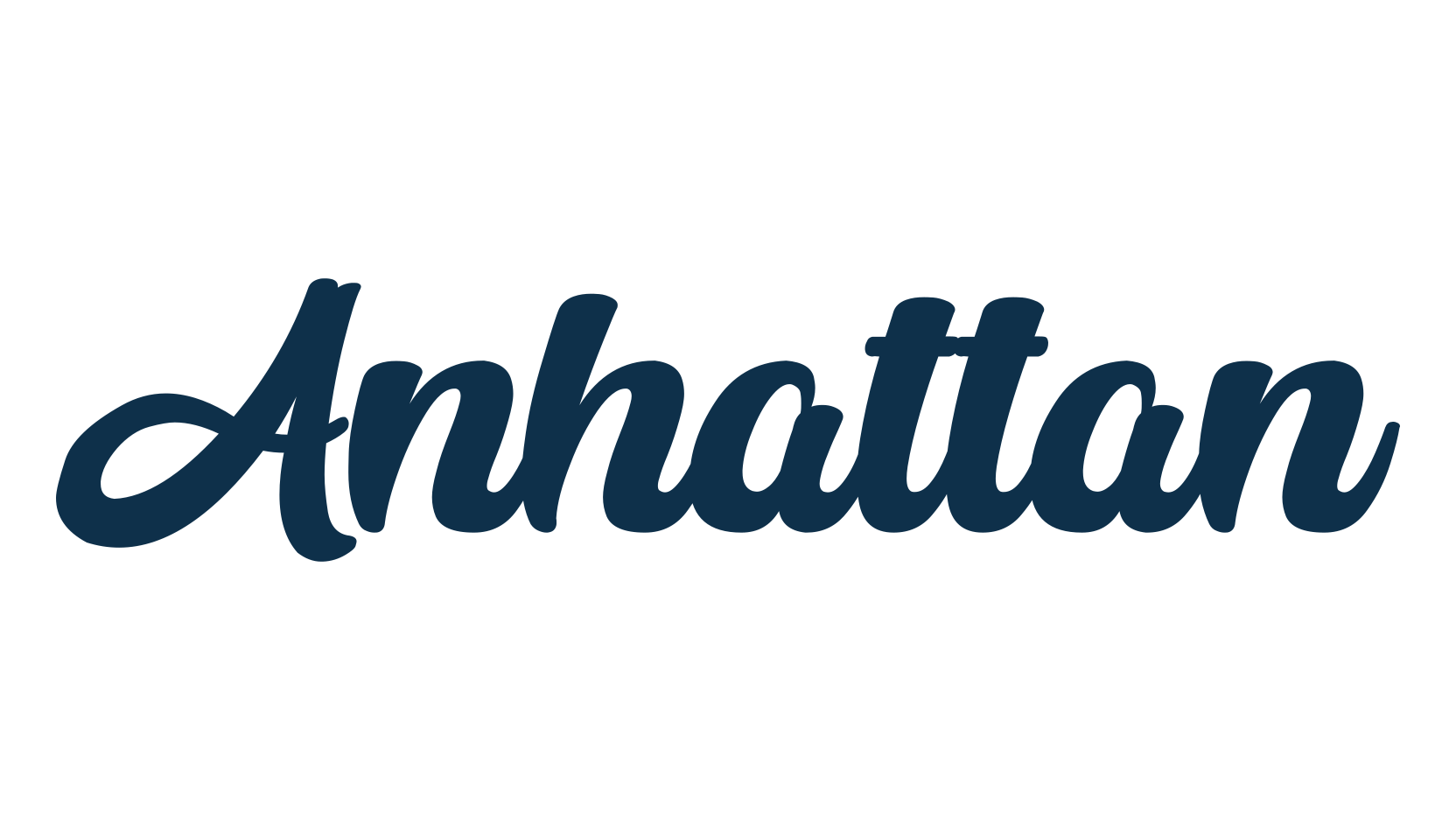 Anhattan, fancy old school decorative script calligraphy font preview