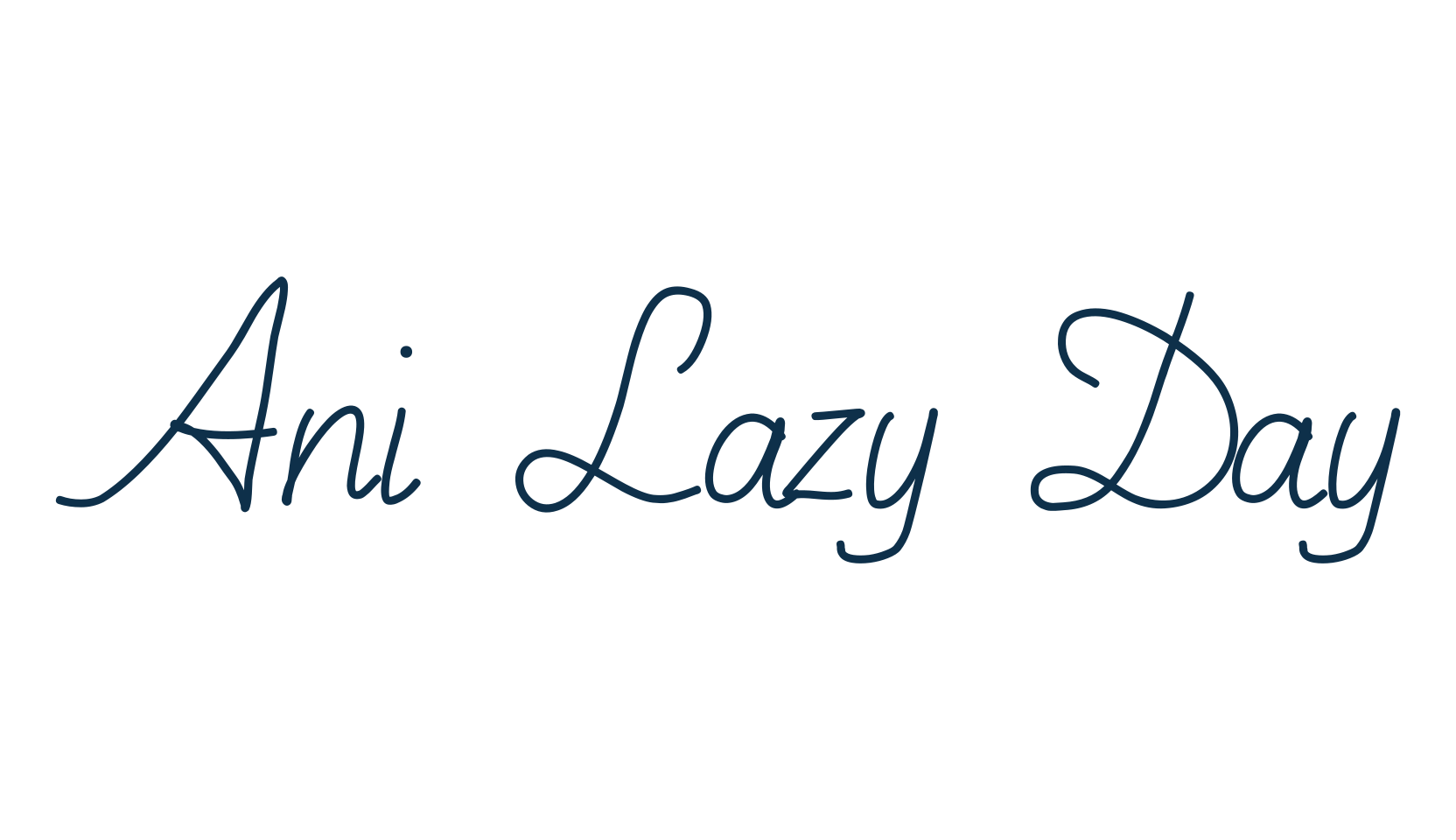 Ani Lazy Day, handwriting font preview
