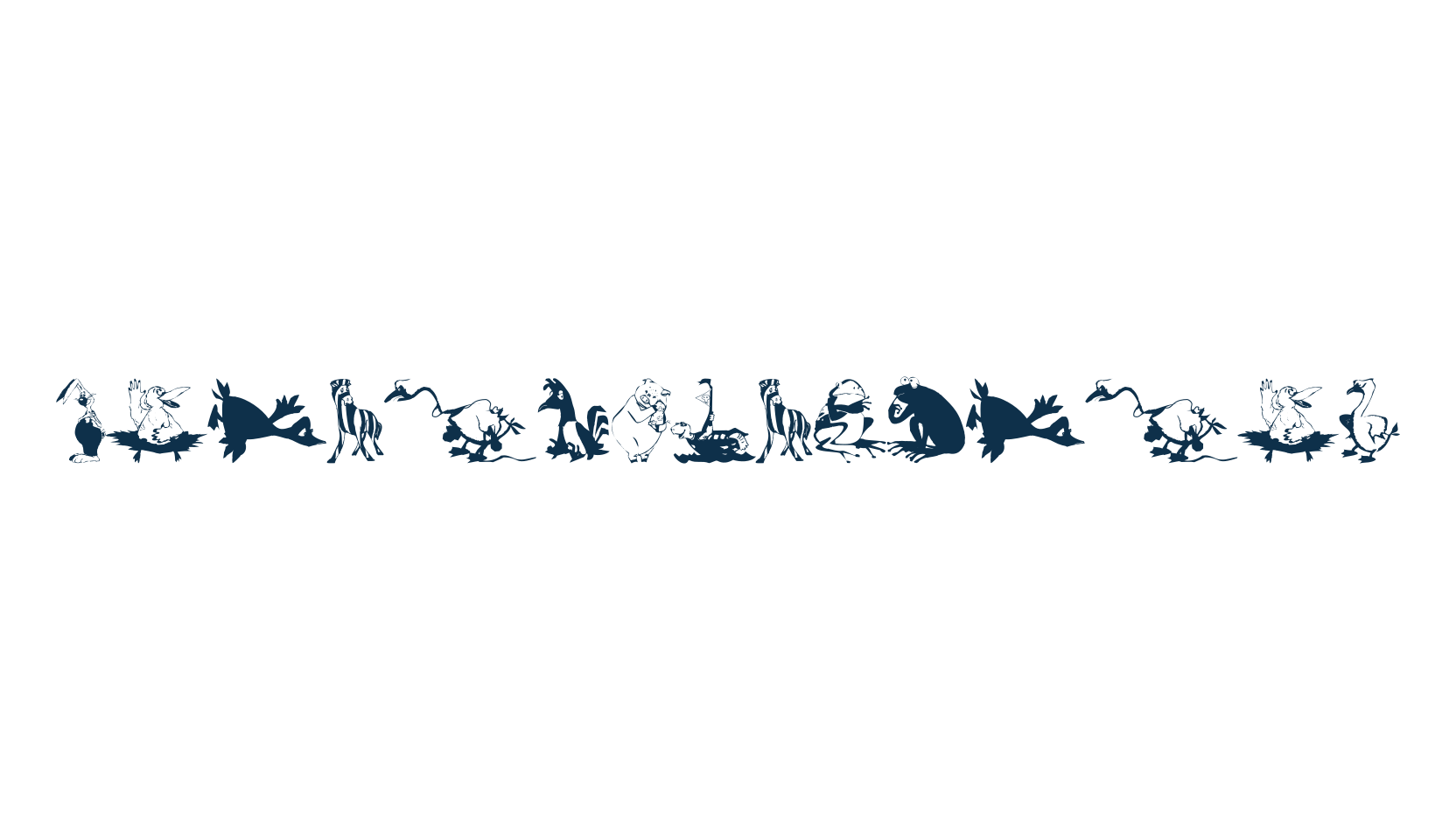 Animal Comedians, fancy decorative font preview