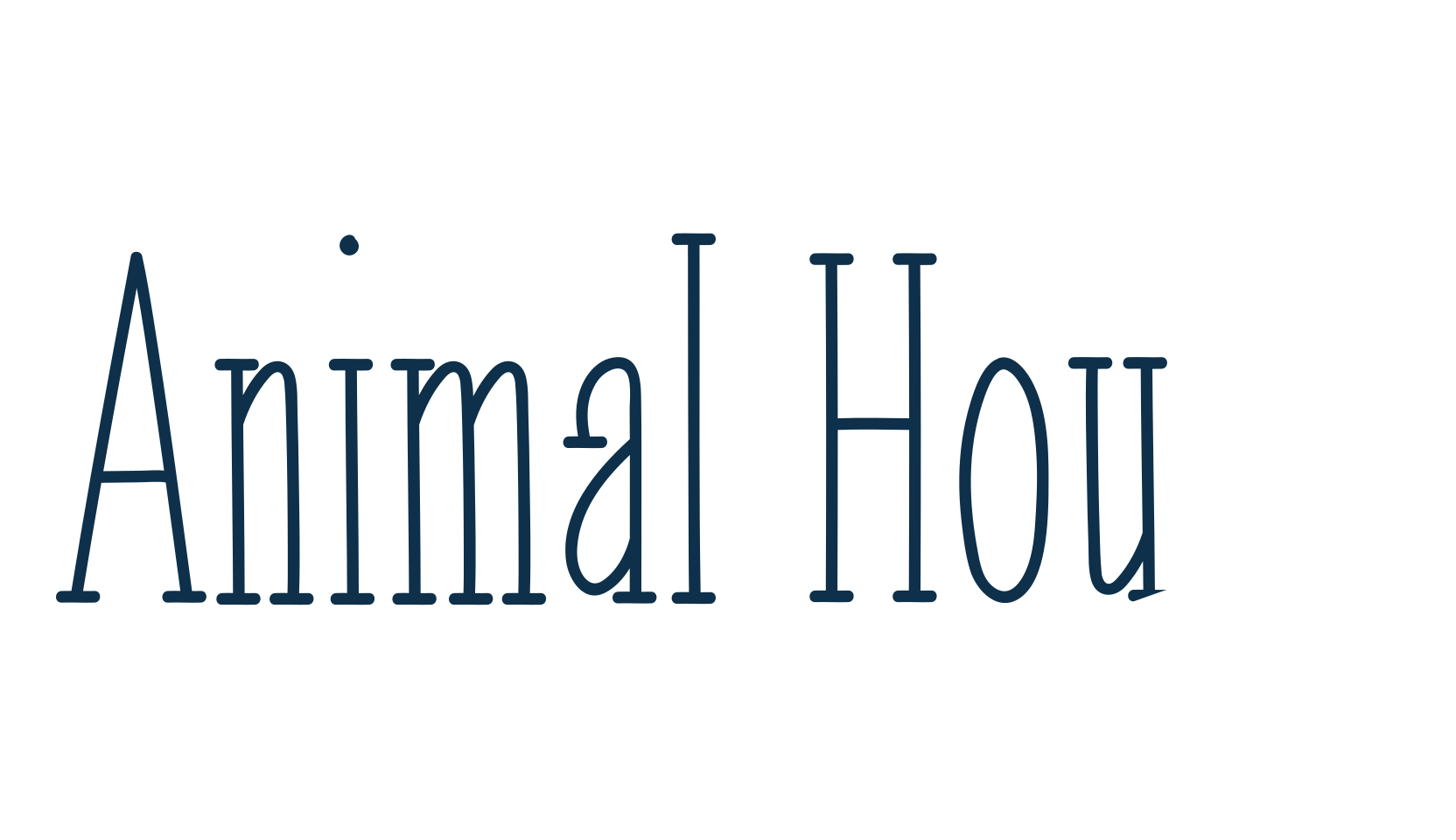 Animal House, fancy various decorative font preview