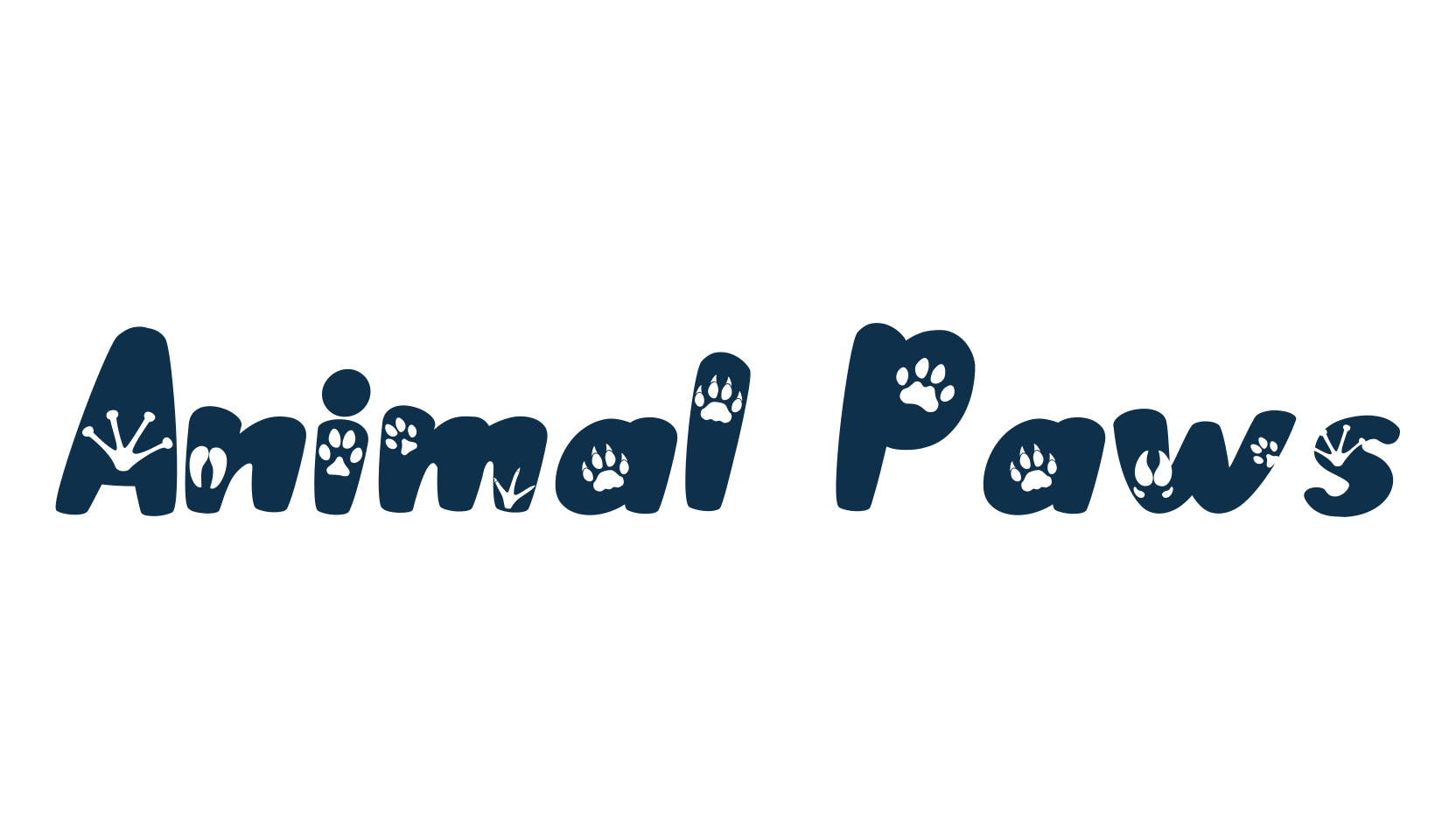 Animal Paws, fancy decorative font preview
