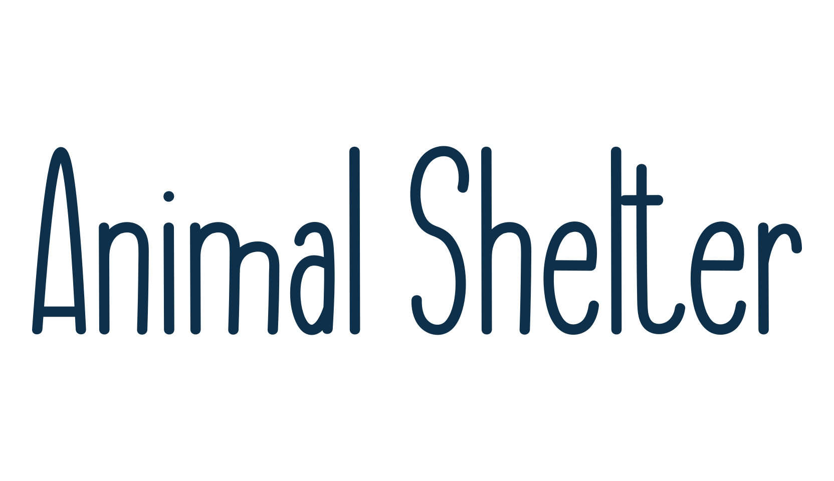 Animal Shelter, handwriting font preview