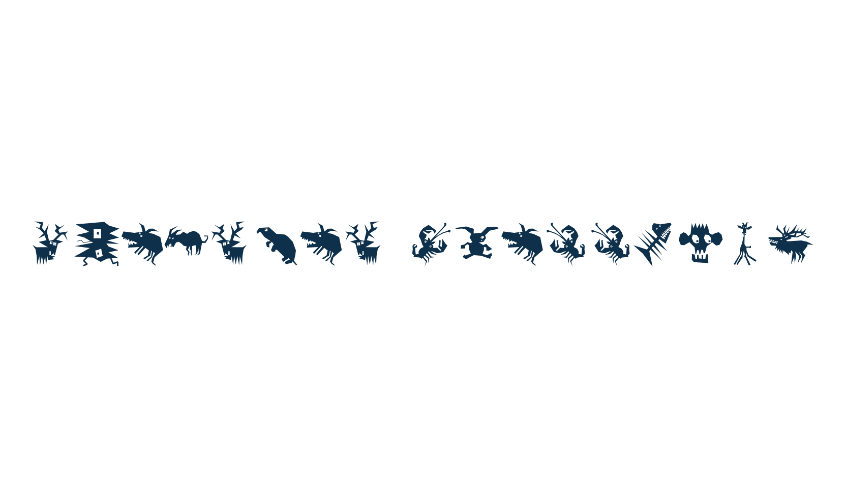 Animalia Scissored, display market font preview