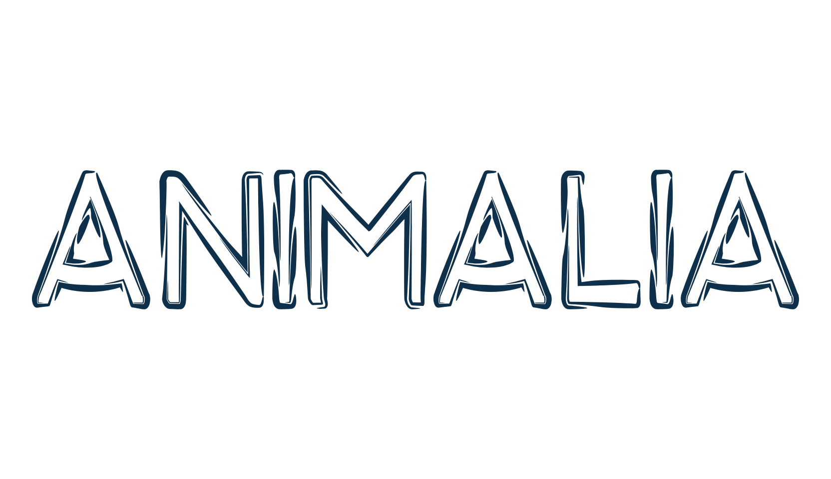 Animalia, fancy eroded decorative font preview