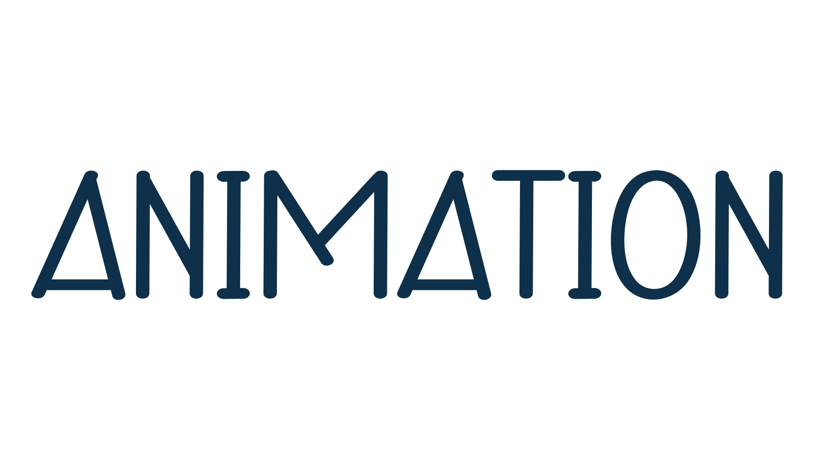 Animation (animation), fancy decorative font preview
