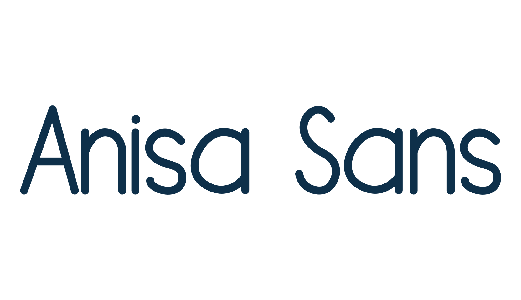Anisa Sans, handwriting font preview