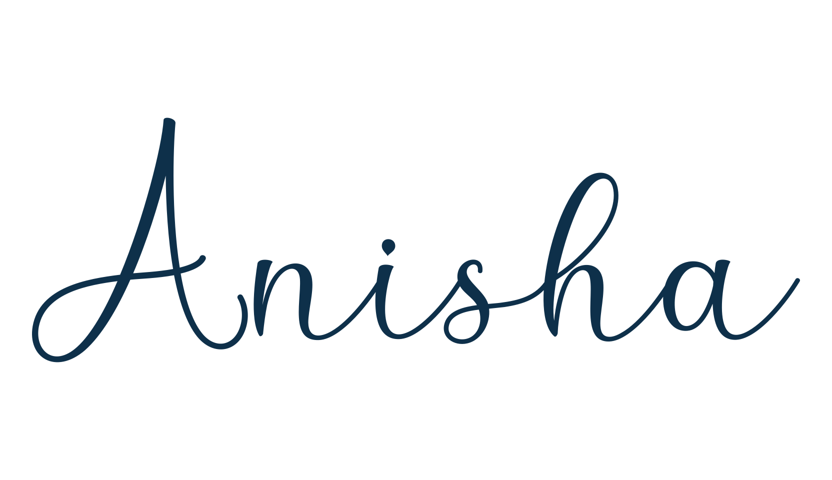 Anisha (anisha-3), calligraphy font preview