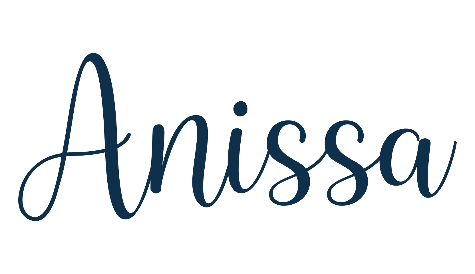 Anissa, script calligraphy fancy decorative font preview