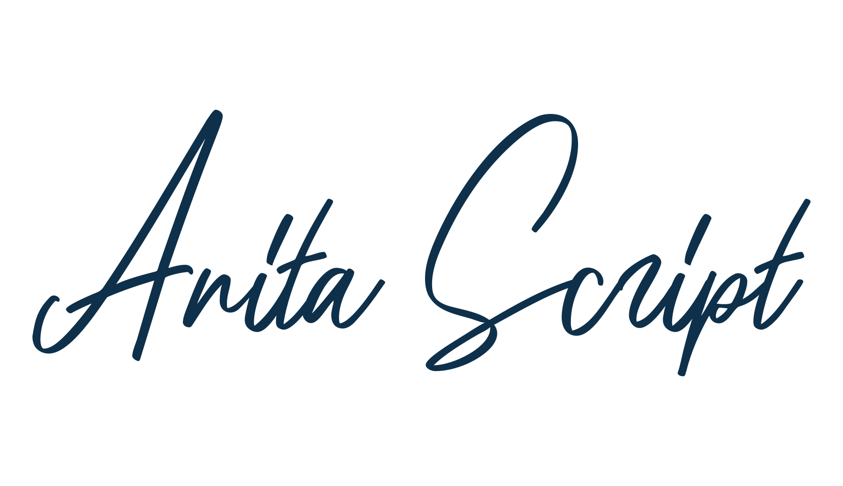 Anita Script, script handwritten fancy decorative calligraphy font preview