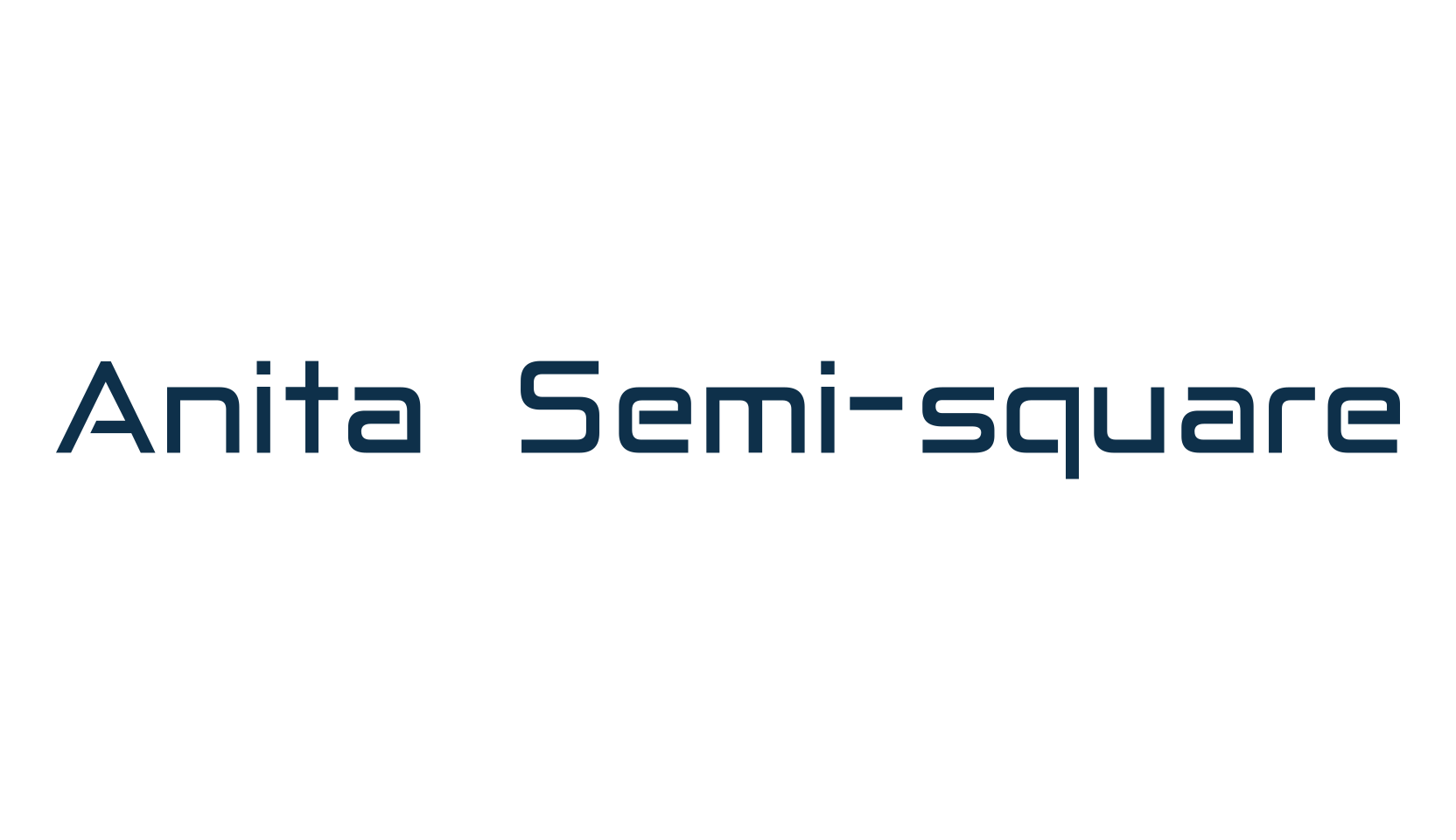 Anita Semi-square, fancy various techno sci-fi font preview