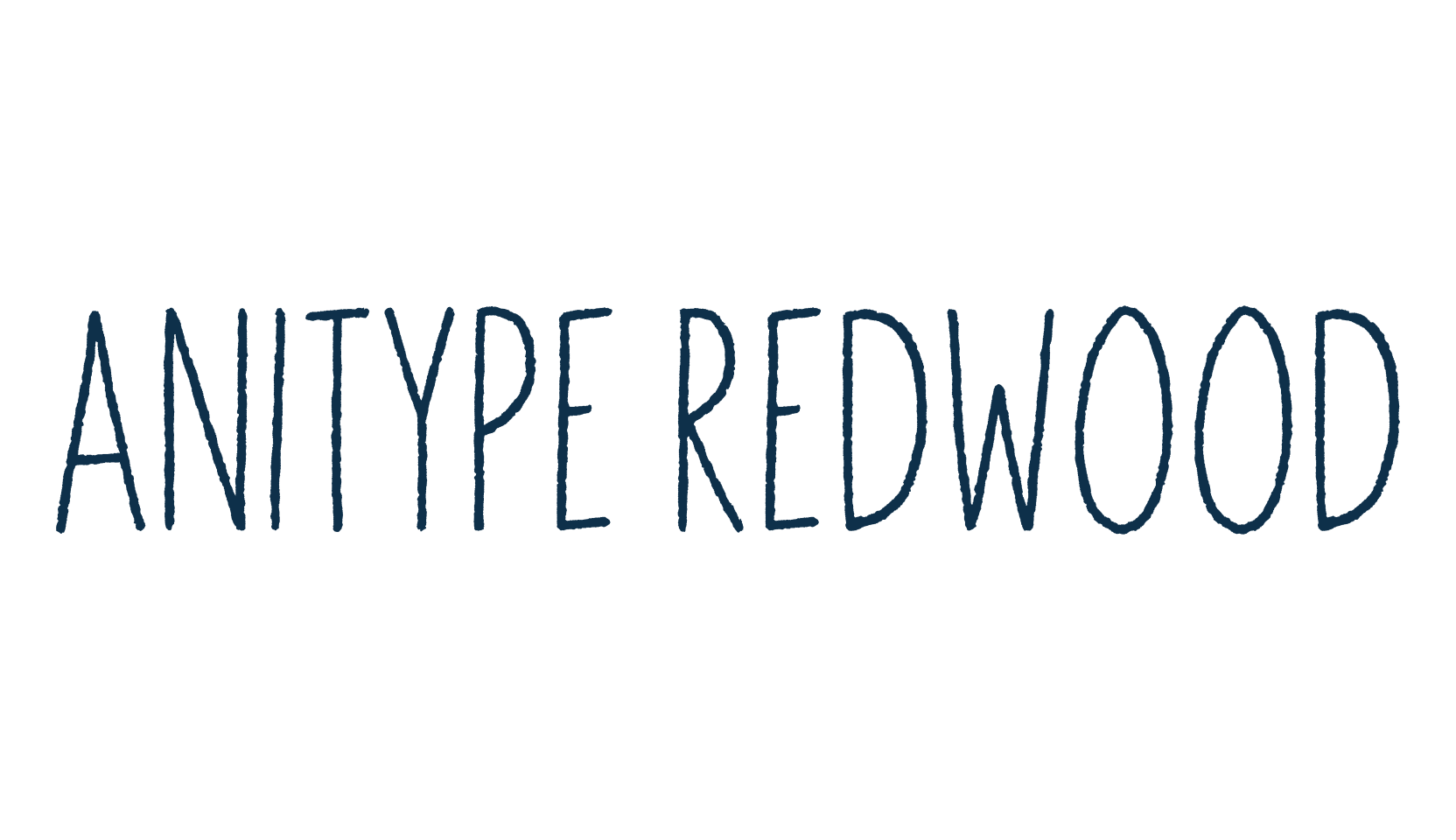 Anitype Redwood, script handwritten fancy decorative calligraphy font preview