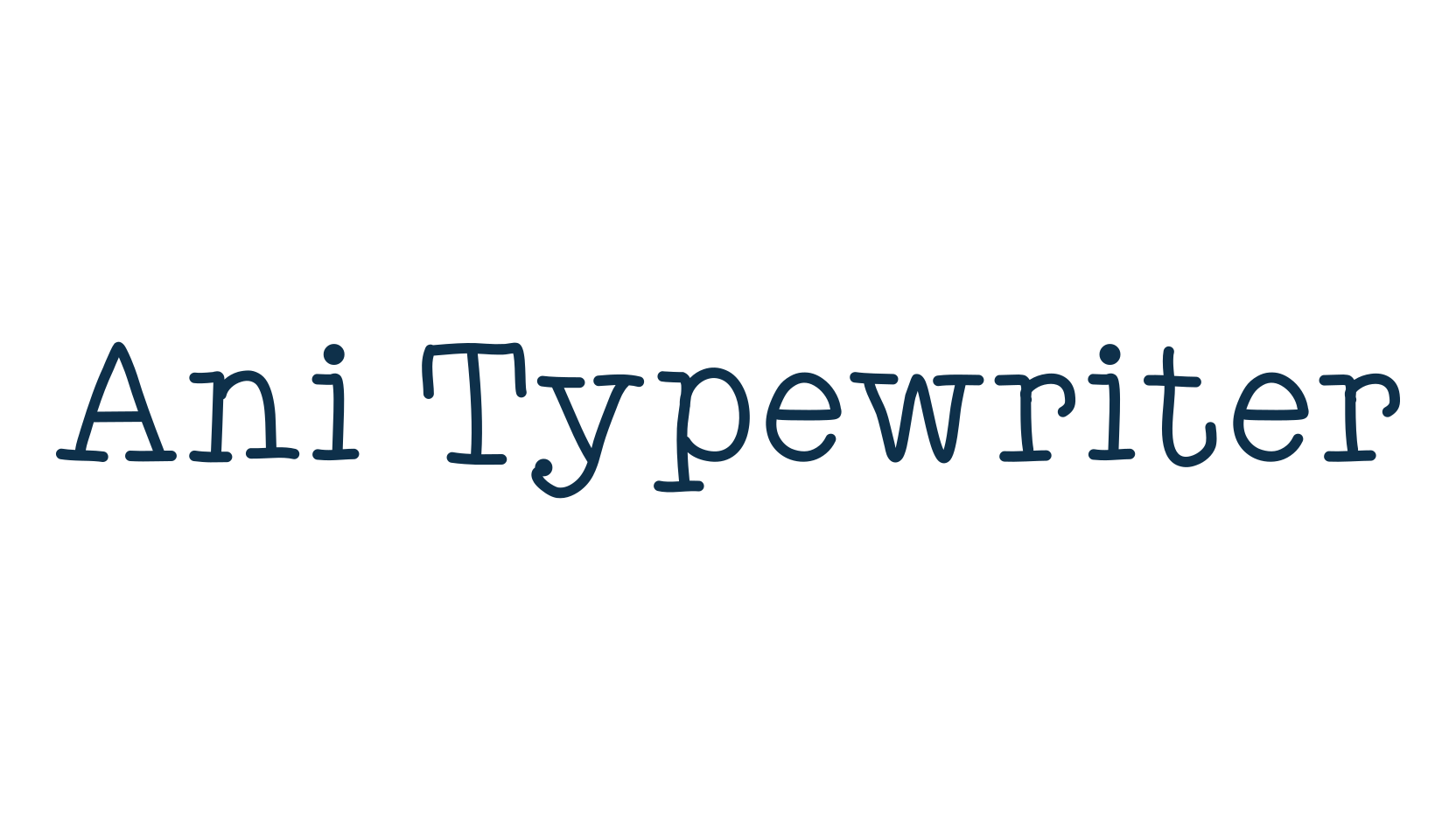 Ani Typewriter, fancy typewriter decorative font preview