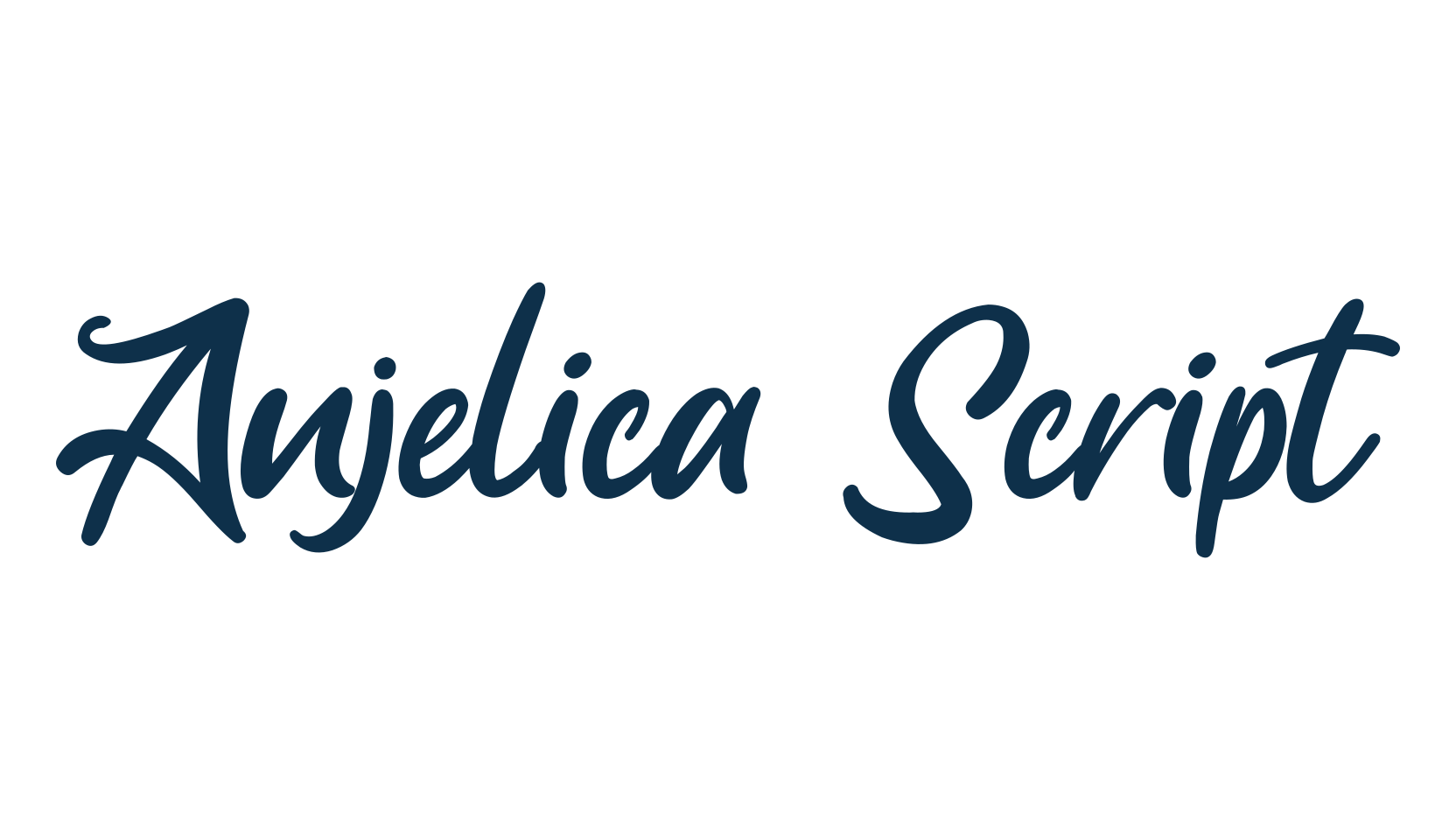 Anjelica Script, fancy decorative font preview