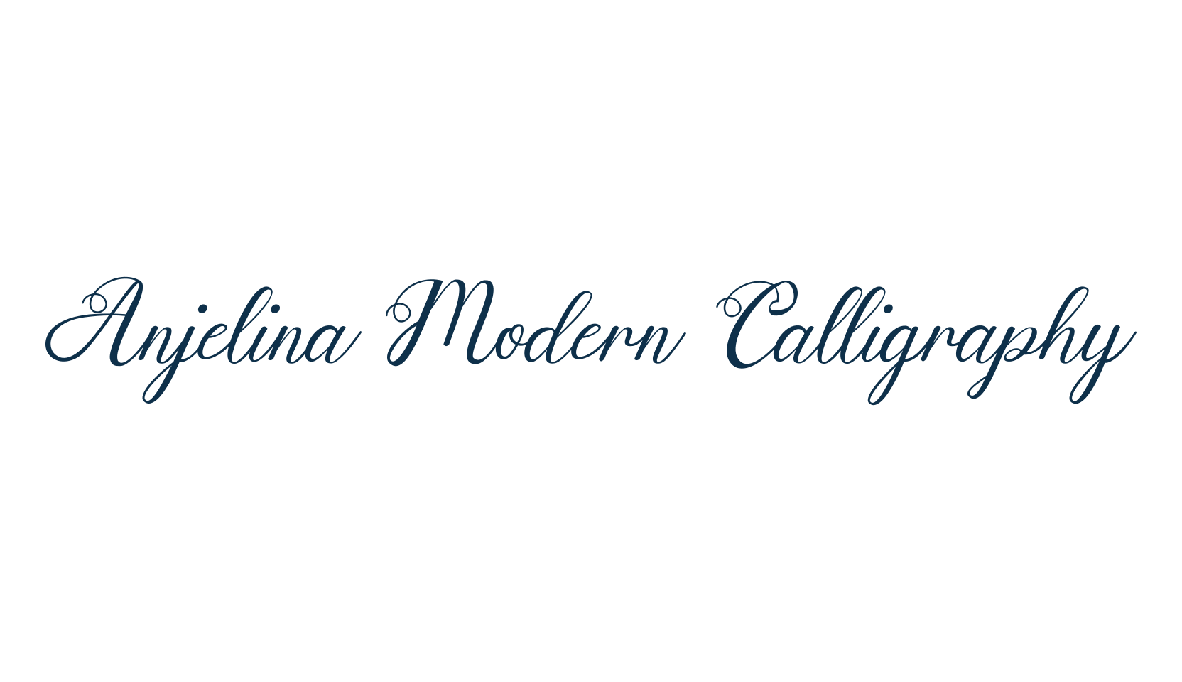 Anjelina Modern Calligraphy, script calligraphy fancy decorative font preview
