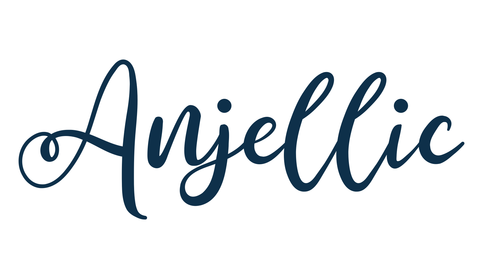 Anjellic, handwriting font preview