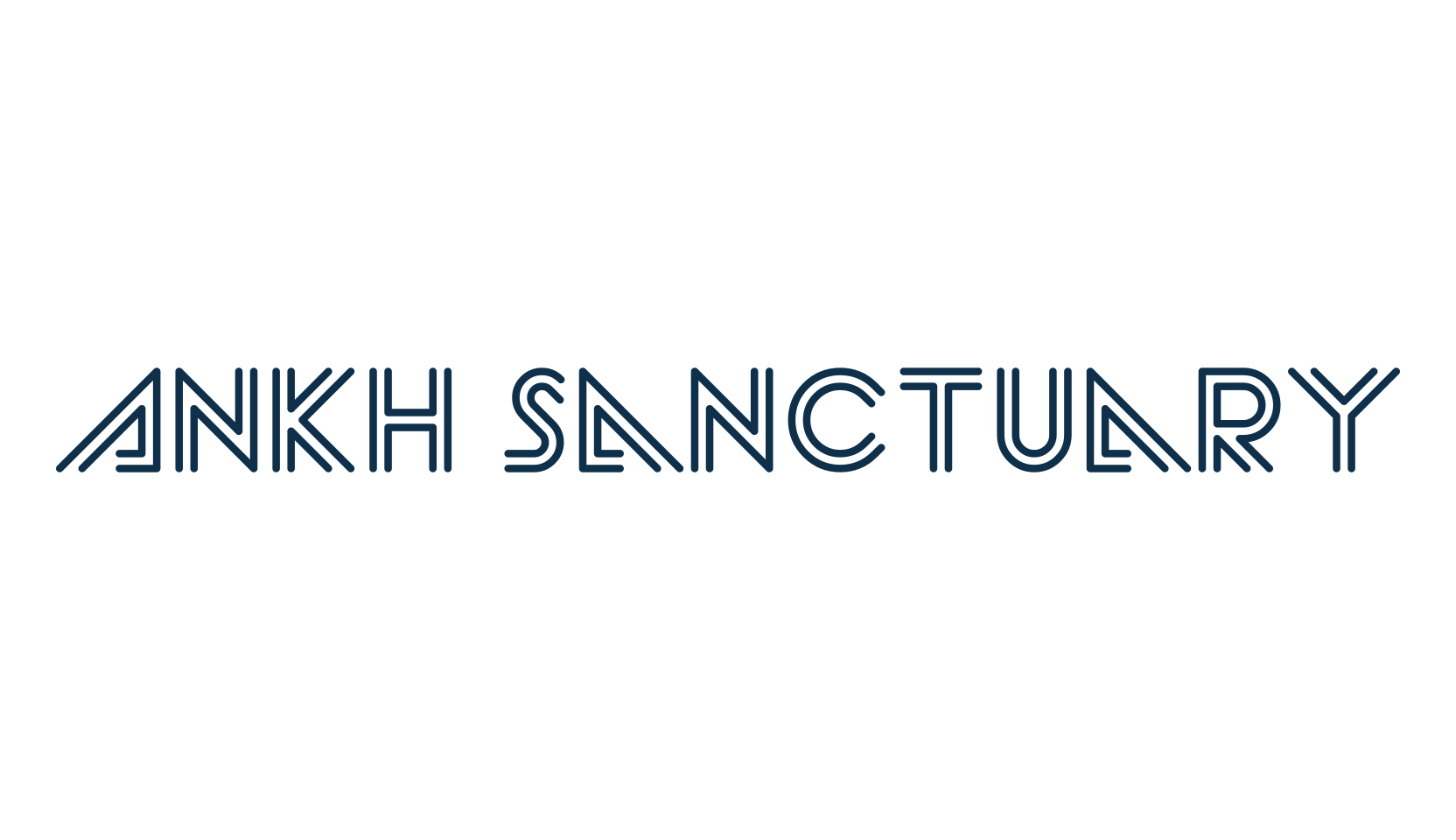 Ankh Sanctuary, fancy groovy decorative font preview