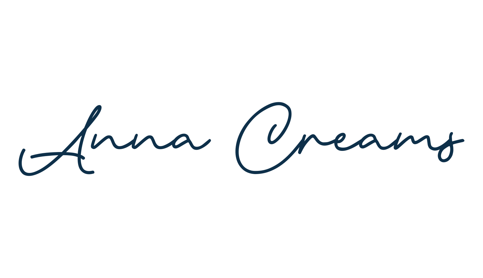 Anna Creams, handwriting font preview