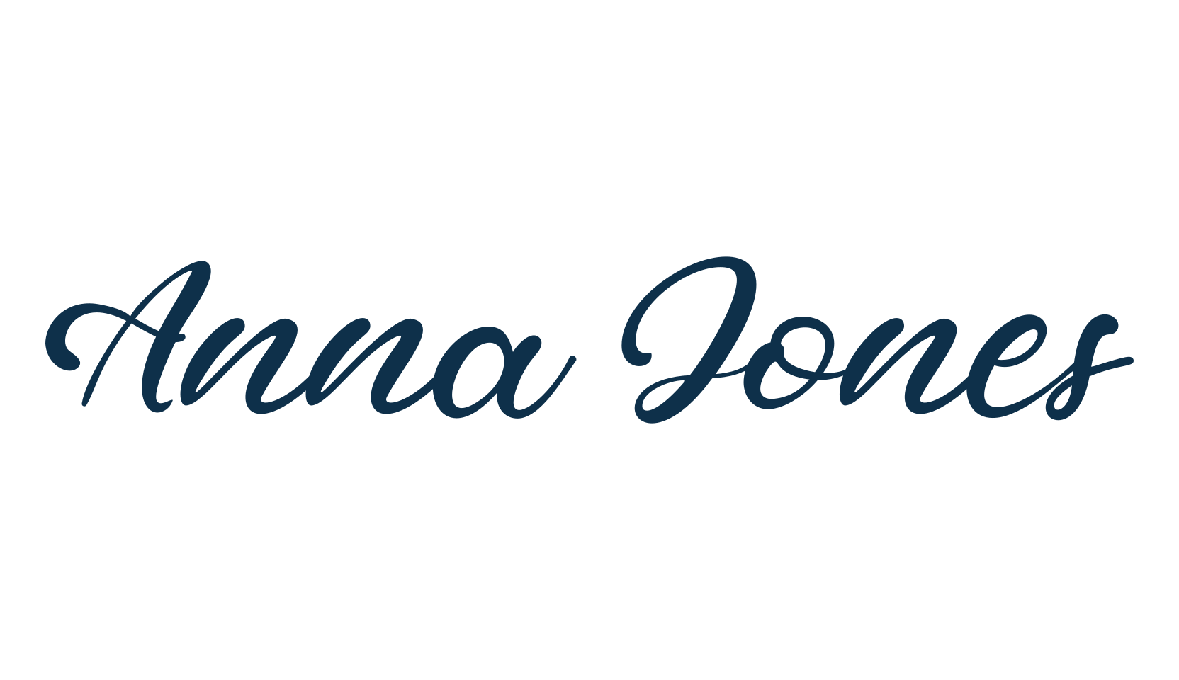 Anna Jones, calligraphy font preview