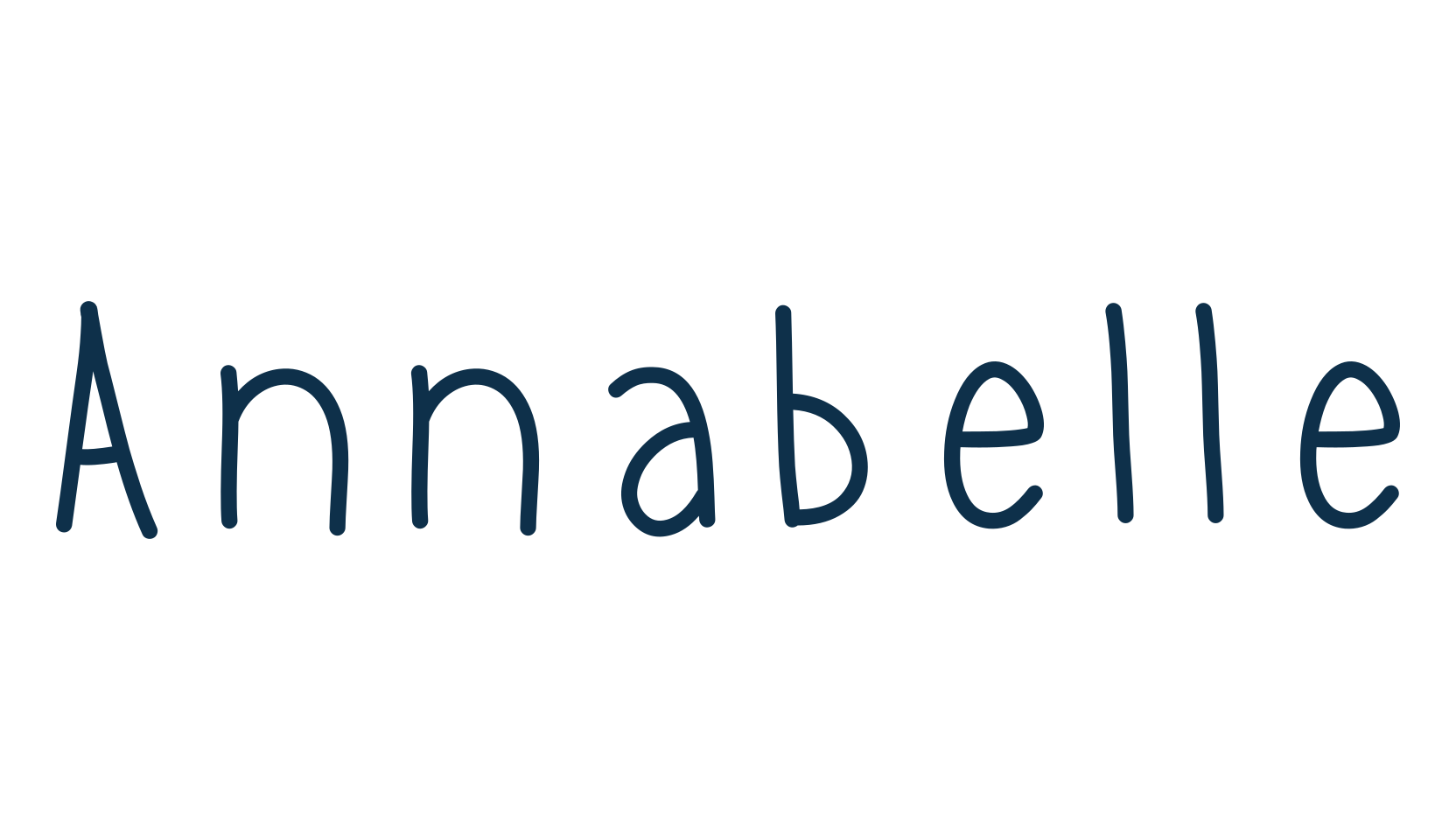 Annabelle, handwriting font preview